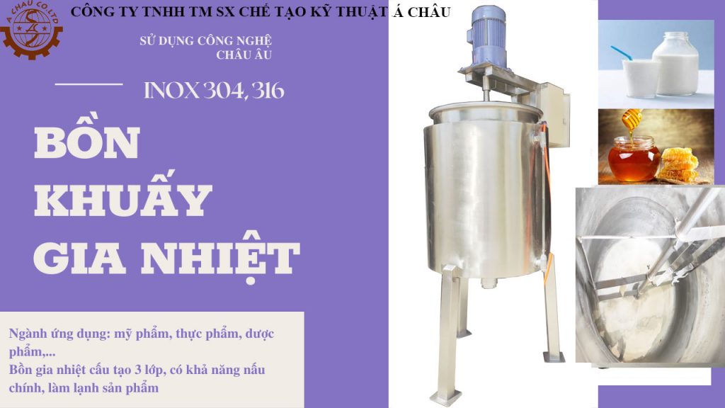 Bồn khuấy trộn gia nhiệt 200 lít