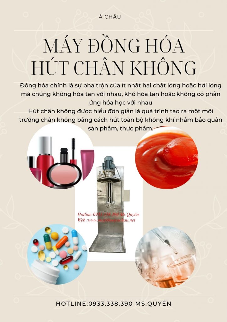 Máy đồng hóa ,nhũ hóa mỹ phẩm hút chân không