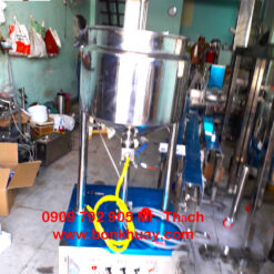 Máy chiết rót một vòi kết hợp khuấy và gia nhiệt có băng tải