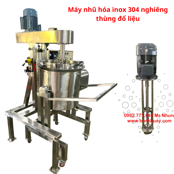 Máy nhũ hóa mỹ phẩm khung inox 304