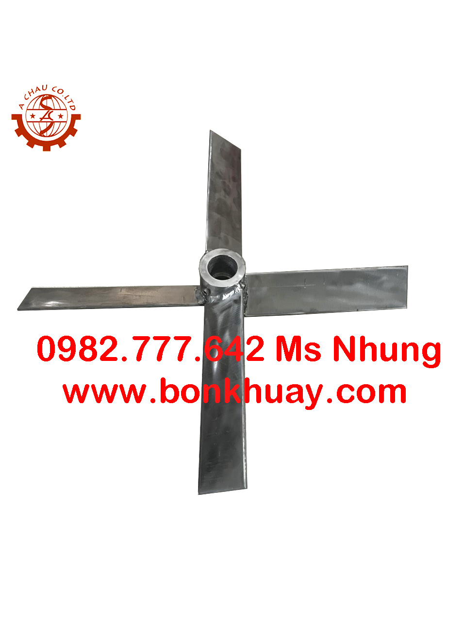 Cánh khuấy mái chèo inox 304 - Máy Khuấy Á Châu | Bồn khuấy Á Châu