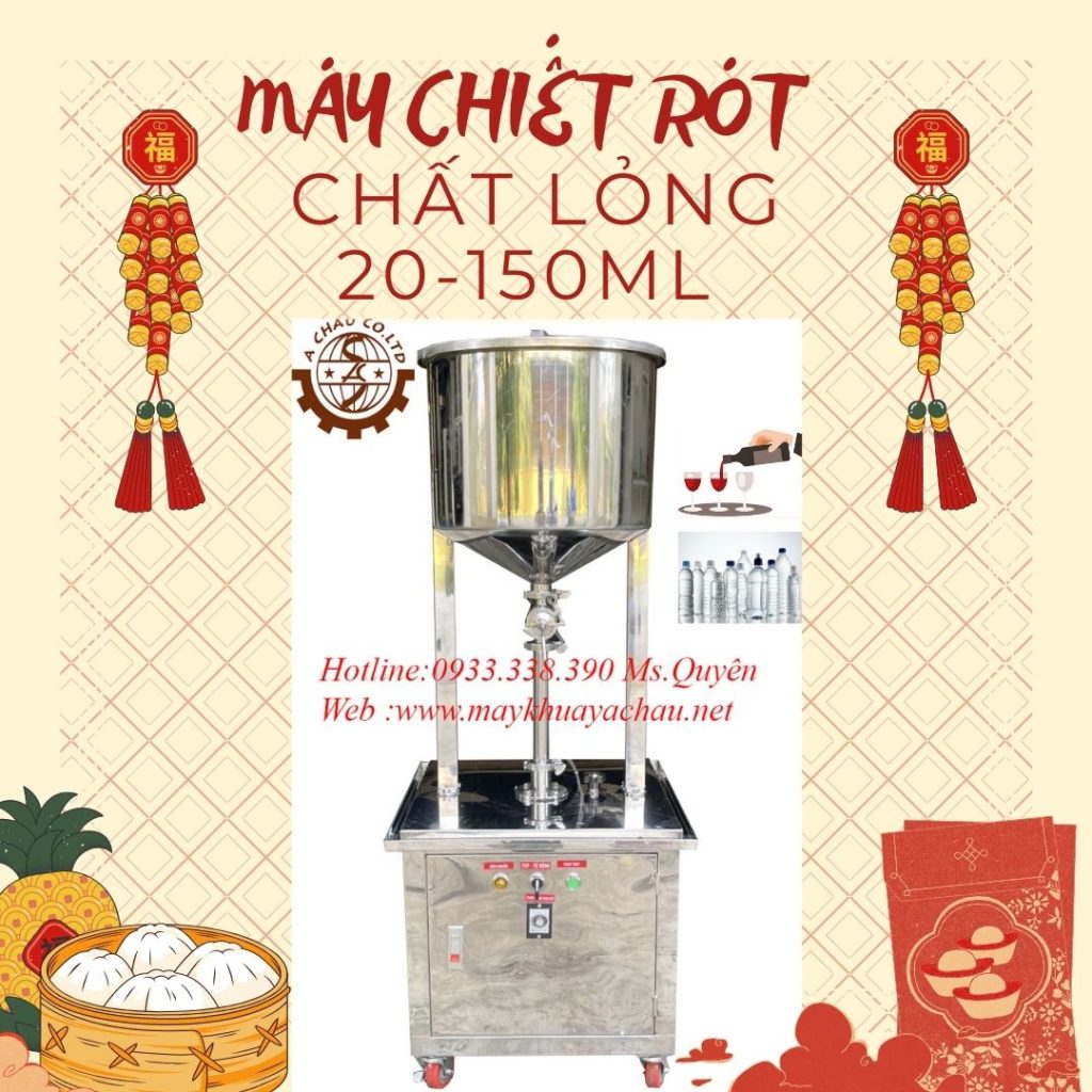 Máy chiết rót sữa rửa mặt 1 vòi có phễu chứa