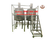 Bồn khuấy trộn gia nhiệt kết hợp sàn thao tác