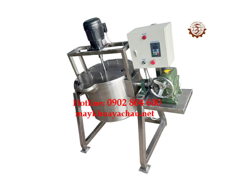 Bồn khuấy inox 304 nghiêng thùng đổ liệu