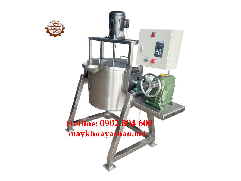 Bồn khuấy trộn inox nghiêng thùng đổ liệu