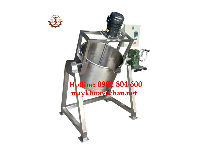 Máy khuấy bồn hóa chất nghiêng thùng đổ liệu