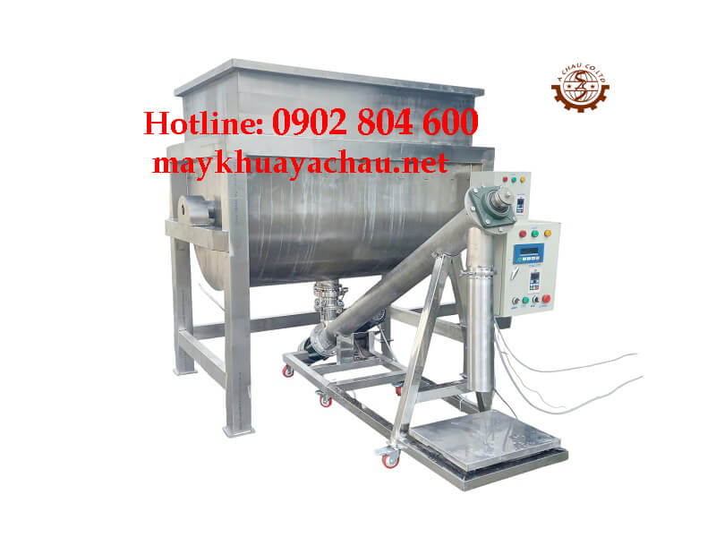 Máy trộn bột kết hợp vít tải lấy liệu