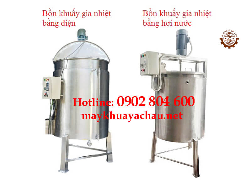 Bồn khuấy gia nhiệt bằng điện và hơi nước