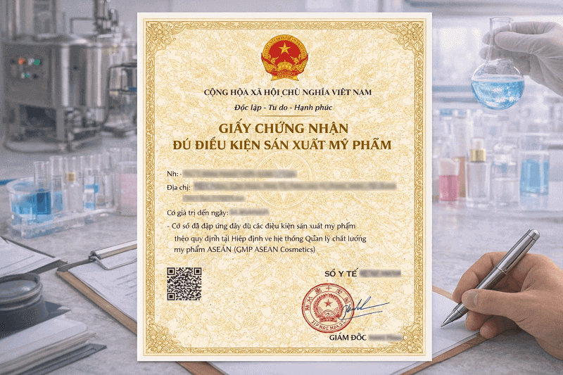 Giấy chứng nhận đủ điều kiện sản xuất mỹ phẩm