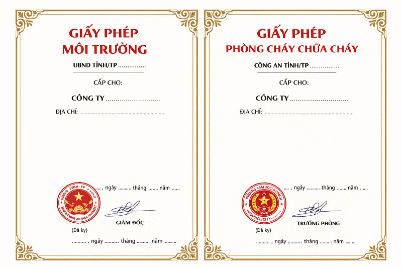 Giấy phép môi trường và phòng cháy chữa cháy