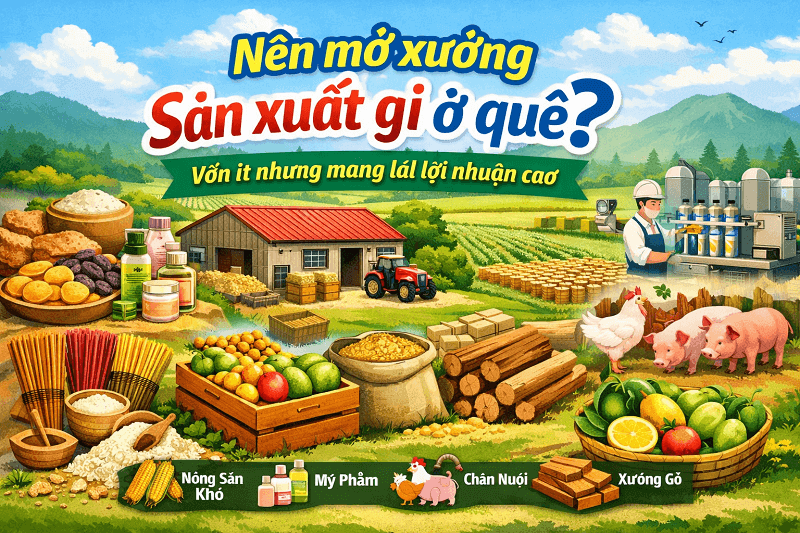 Nên mở xưởng sản xuất gì ở quê