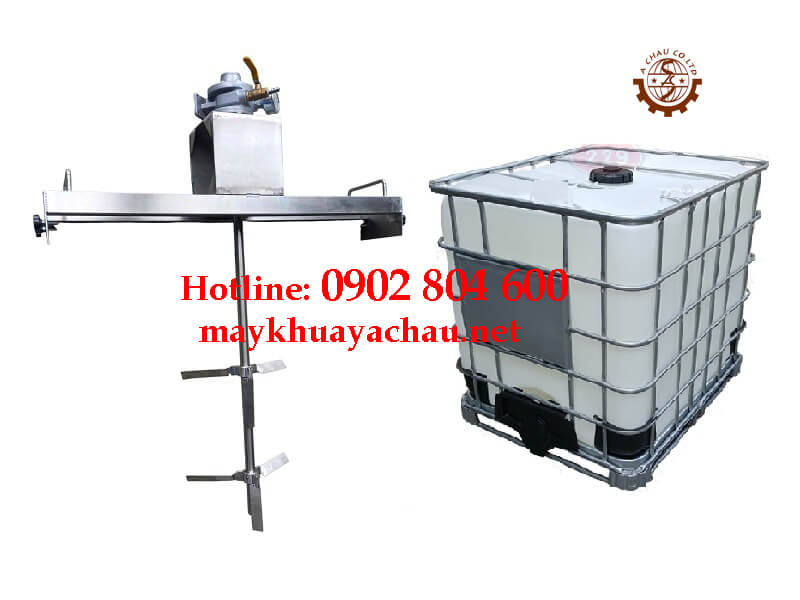 Máy khuấy hóa chất khí nén thùng IBC