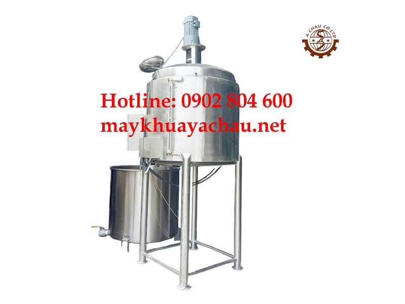Bồn khuấy gia nhiệt 1000 lít kết hợp bồn chứa liệu