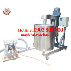 Máy nhũ hóa mỹ phẩm 500 lít kèm bơm hút liệu thành phẩm