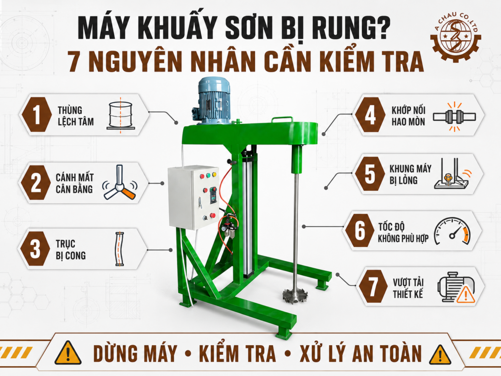 Máy khuấy sơn bị rung và 7 nguyên nhân cần kiểm tra