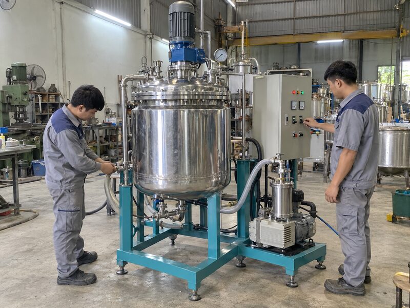 Bồn đồng hóa gia nhiệt chân không 500 lít