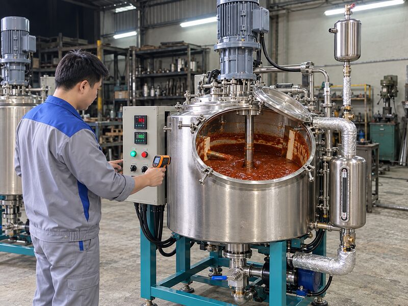 Cánh quét hỗ trợ gia nhiệt nguyên liệu đặc trong bồn
