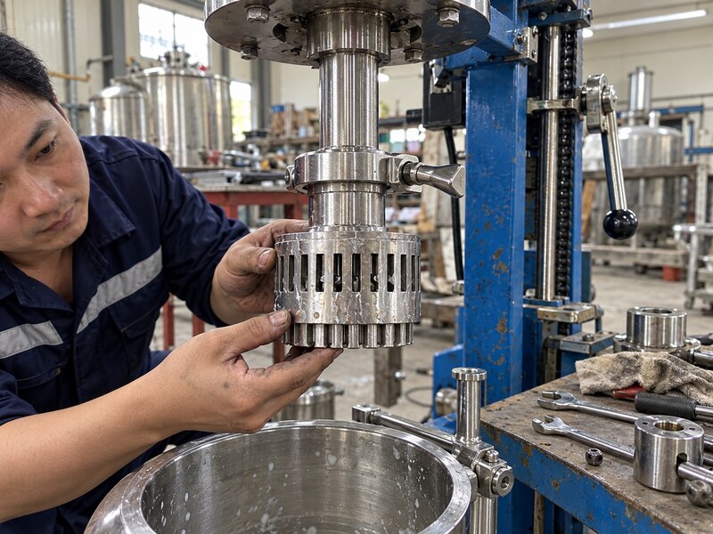 Kiểm tra đầu nhũ hóa rotor stator