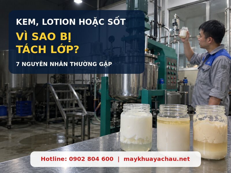 Nguyên nhân sản phẩm nhũ hóa bị tách lớp