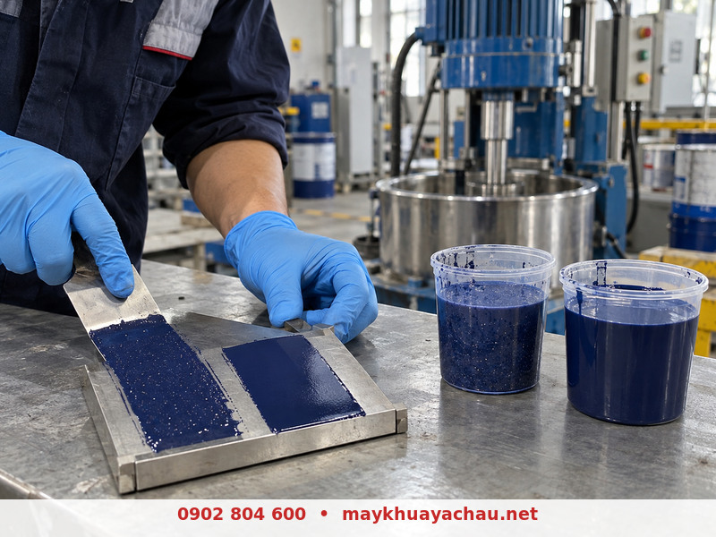 Kiểm tra độ mịn sản phẩm sau khi nghiền rổ