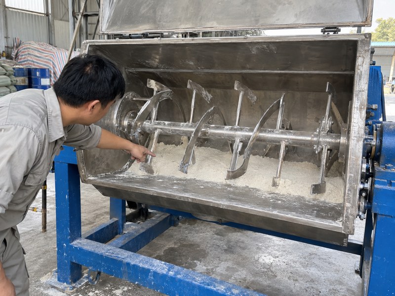 Máy trộn bột nạp quá ít nguyên liệu