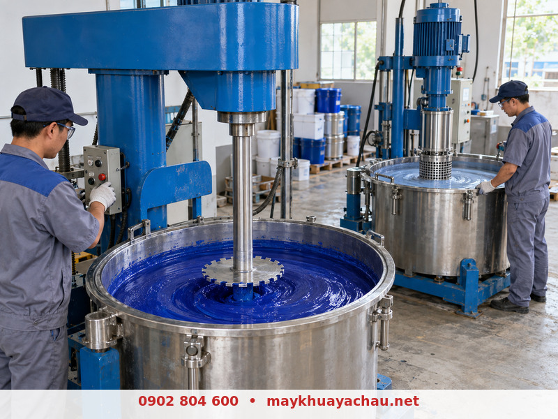 Quy trình khuấy phân tán trước khi nghiền rổ